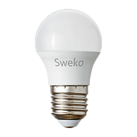 Лампа светодиодная Sweko G45 E27 7W 4000К 230V шар (1/5/100)