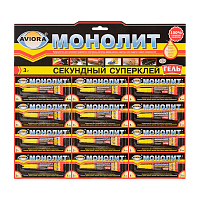 Супер-клей Aviora МОНОЛИТ ГЕЛЬ 3г BL12 (12/288)