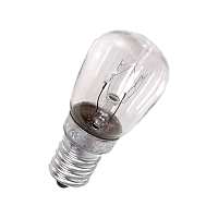 Лампа накаливания Makeeta Е12 10W 220-240V свеча для холодильников прозрачная (1/50)