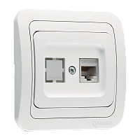 Розетка интернет Makel Mimoza 1гн. белый 12035M (1/12)