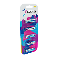 Батарейка Космос LR6 AA BL5 Alkaline 1.5V отрывные (5/60/480)