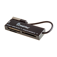 Картридер Smartbuy 717 USB2.0 SD/microSD/MS/M2 черный (1/5)