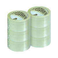 Скотч Noname ПП 48мм*66м 43мкм упаковочный акрил 6шт. прозрачный (6/36)