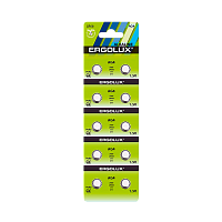 Батарейка Ergolux G4/LR626/LR66/377A/177 BL10 Alkaline 1.5V (10/100/2000) 