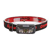 Фонарь налобный Спутник SL577 3W LED от аккумулятора 5 режимов черный красный (1/20)