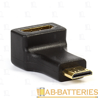 Переходник Smartbuy A117 miniHDMI (m)-HDMI (f) пластик угловой черный (1/1000) 