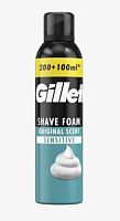Пена для бритья Gillette Original Scent 200+100мл для чувствительной кожи (1/6)