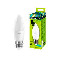 Лампа светодиодная Ergolux C35 E27 11W 4500К 180-240V свеча (1/10/100)