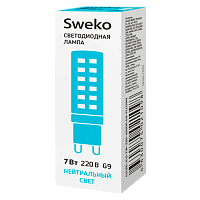 Лампа светодиодная Sweko JCD G9 7W 4000К 230V "Кукуруза" (1/10/100)