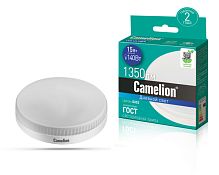 Лампа светодиодная Camelion GX53 15W 6500К 170-265V таблетка матовая (1/10/100)