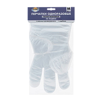 Перчатки Aviora M ПЭ одноразовые 100шт. на подвесе