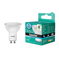 Лампа светодиодная Camelion MR16 GU10 7W 4500К 170-265V софит матовая (1/5/100)