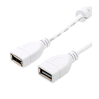 Кабель Atcom USB (f)-USB (f) 1.8м силикон стаб.напр. белый (1/10/250)