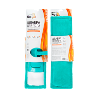 Швабра для пола Рыжий кот 120см телескопическая с насадкой из микрофибры MopM3 бирюзовый (1/12)