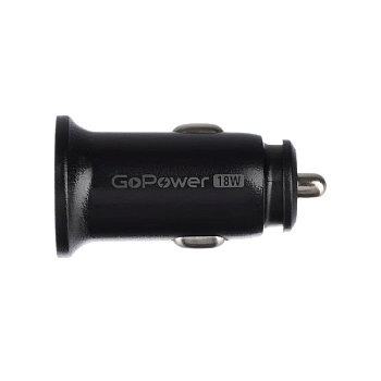 Автомобильное З/У GoPower GPQC11-1U 1USB 18W черный (1/100)
