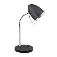 Светильник настольный Camelion KD-308 40W 230V E27 на основании 1.7м черный (1/12)