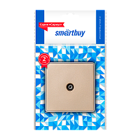 Розетка телевизионная Smartbuy "Сириус" 1гн. шампань