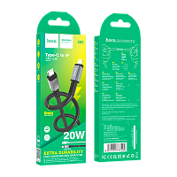 Кабель HOCO X85 Lightning (m)-Type-C (m) 1м 20W TPE черный (1/35/350)