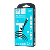 Кабель GFPower 19T USB (m)-Type-C (m) 1м 2.4A силикон черный (1/120/480)
