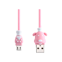 Кабель Remax RC-106m Fortune USB (m)-microUSB (m) 1м розовый
