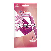 Бритва одноразовая DORCO "EVE2" 2 лезвия с увл.полосой 5шт. (1/20) 