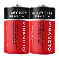 Батарейка Minamoto R14 C Shrink 2 Heavy Duty 1.5V (2/24/480)