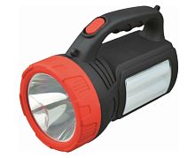 Фонарь туристический Спутник AFP929 5W LED от аккумулятора 2 режима черный красный