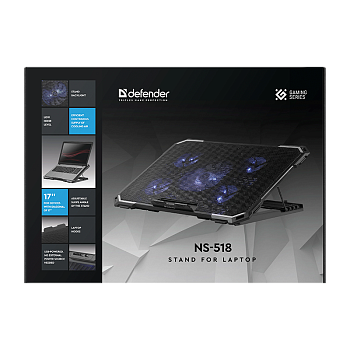 Подставка Defender NS-518 для ноутбуков 2USB 5 вентиляторов (1/10)