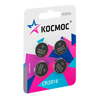 Батарейка Космос CR2016 BL4 Lithium 3V (4/48/960) 
