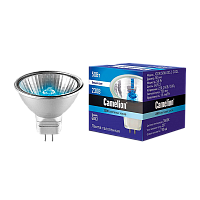 Лампа галогенная Camelion MR16 GU5.3 50W 3500К 220-240V софит 50мм прозрачная (1/10/200)