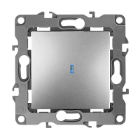 Выключатель ЭРА 12-1102-03 1-клав.10A алюминий с подсветкой (1/10/100)
