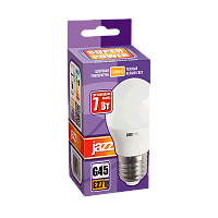 Лампа светодиодная JAZZway G45 E27 7W 3000К 230V шар матовая (1/10/100)