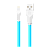 USB кабель REMAX Alien (IPhone 5/6/7/SE) 1M RC-030I Синий (1M, 2.1A)