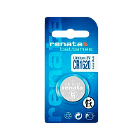 Батарейка Renata CR1620 BL1 Lithium 3V (10/300/2400)