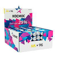 Батарейка Космос LR6 AA Shrink 4 Alkaline 1.5V (96/384)