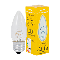 Лампа накаливания Старт E27 40W 230V свеча ДС прозрачная (1/10/100)