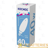 Лампа накаливания Космос E14 40W 220-240V свеча Брест матовая