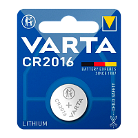 Батарейка Varta ELECTRONICS CR2016 BL1 Lithium 3V (6016) (1/10/100) 