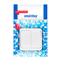 Выключатель Smartbuy "Юпитер" 2-клав.10A белый