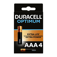 Батарейка Duracell Optimum LR03 AAA BL4 Alkaline 1.5V (4/32)