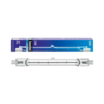 Лампа галогенная Camelion R7s 500W 220V трубка J118 прозрачная (1/50/500)