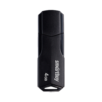 Флеш-накопитель Smartbuy Clue 4GB USB2.0 пластик черный 
