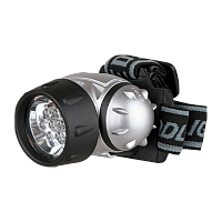 Фонарь налобный Ultraflash LED5351 1.3W 7LED от батареек черный (1/5/100)