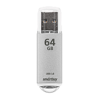 Флеш-накопитель Smartbuy V-Cut 64GB USB2.0 пластик серебряный