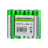 Батарейка GREEN POWERlab LR6 AA SH4 Щелочная 1.5V (4/40/1000)
