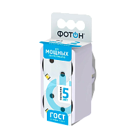 Разветвитель Фотон АМ 16-2Е 2р.С/З 16A белый (1/20/120)