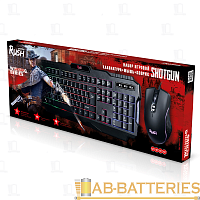 Набор клавиатура+мышь+коврик проводной Smartbuy RUSH Shotgun игровой черный (1/10)