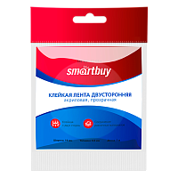 Клейкая лента Smartbuy 3м 0.8х12мм двусторонняя акрил прозрачный