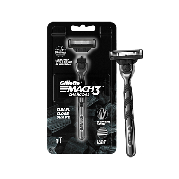 Бритва Gillette "MACH3" Bright Glow Charcoal 3 лезвия 1 кассета ENG 