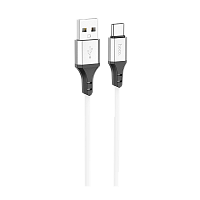 Кабель HOCO X86 USB (m)-Type-C (m) 1м 3.0A силикон белый (1/360)